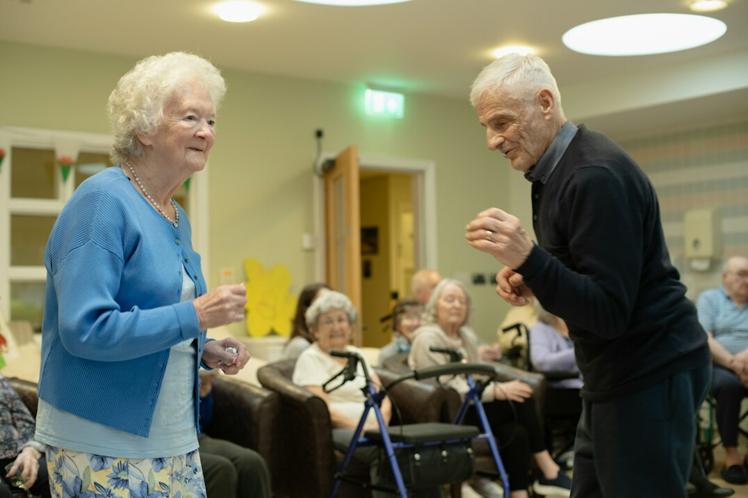 seniors doing gentle exercise